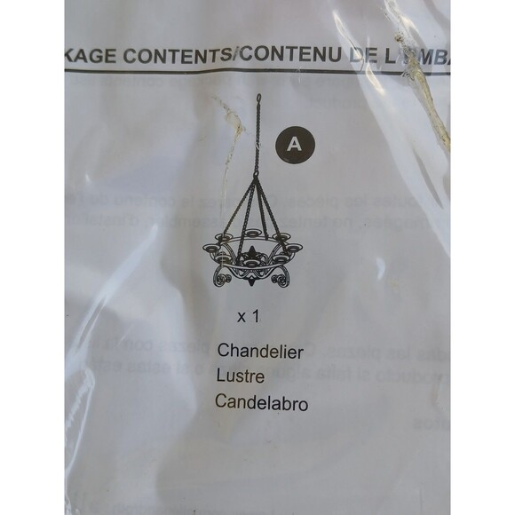 ALLEN + ROTH GAZEBO CHANDLER MATTE BLACK STEEL FRAME HOLDS 8 VOTIVE CANDLES - Picture 16 of 16